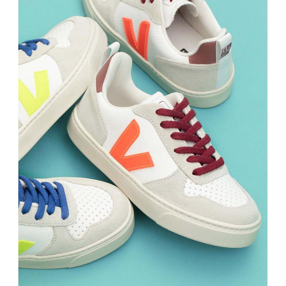 Veja V-10 BONTON Tenisky Detske White/Orange | SK 838UZG